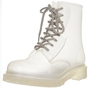 Dirty Laundry "Ratatat" Combat See Through Ankle Boot Clear Lug Sole Size 9